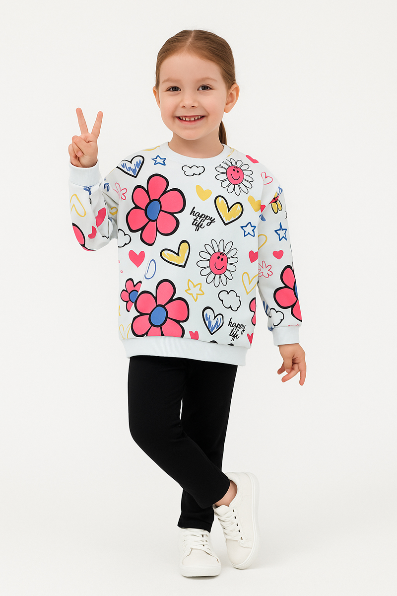 Kinderset mit Leggings Mädchen TRAX 48708 EKROU