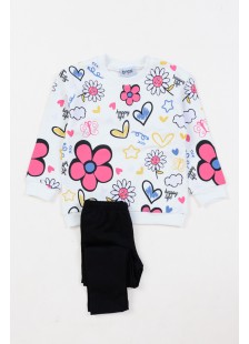 Kinderset mit Leggings Mädchen TRAX 48708 EKROU Kinderset mit Leggings Mädchen TRAX 48708 EKROU