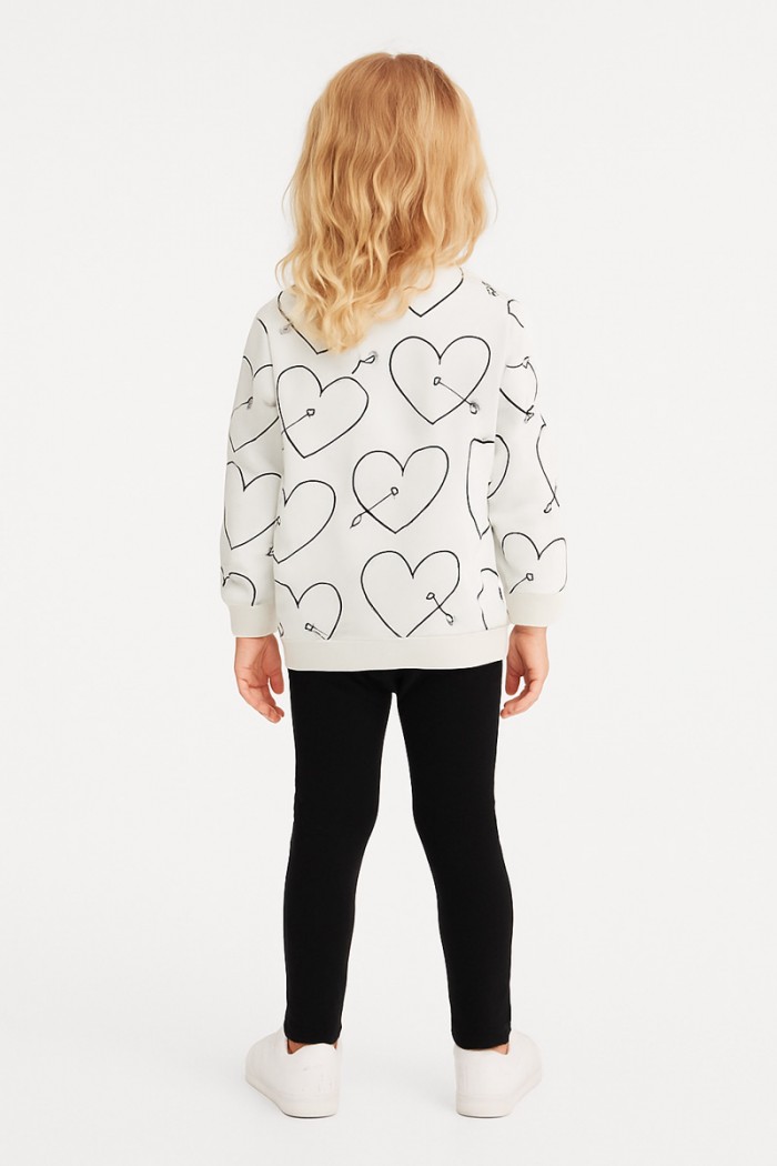 Children's set with leggings girl TRAX 48710 EKROU