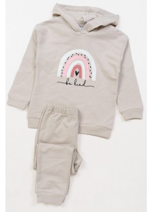 Children's set with leggings girl TRAX 48732 EKROU
