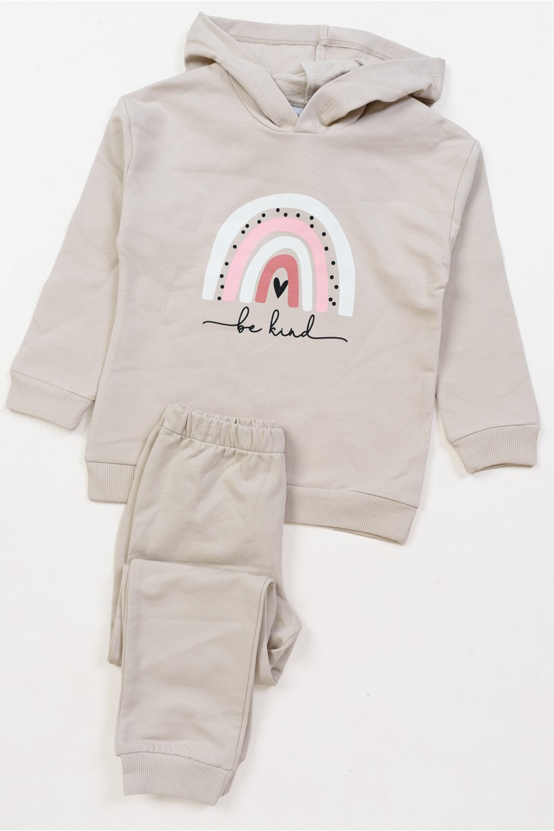 Children's set with leggings girl TRAX 48732 EKROU
