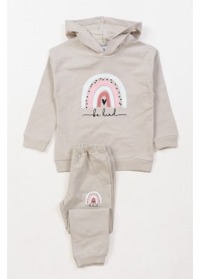 Children's set with leggings girl TRAX 48732 EKROU