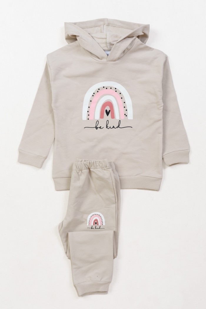 Children's set with leggings girl TRAX 48732 EKROU