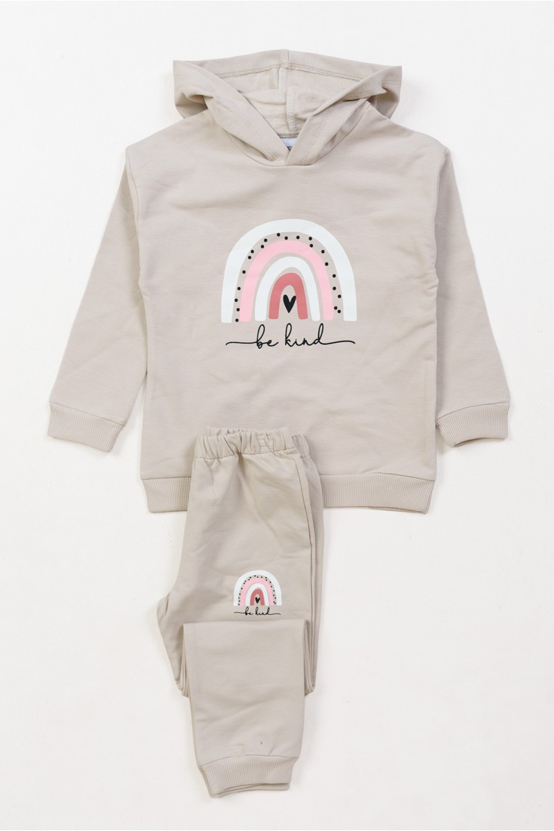 Children's set with leggings girl TRAX 48732 EKROU