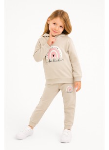 Children's set with leggings girl TRAX 48732 EKROU