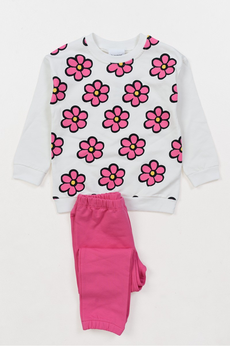 Children's set with leggings girl TRAX 48737 EKROU