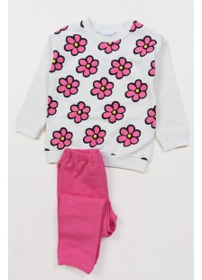 Children's set with leggings girl TRAX 48737 EKROU