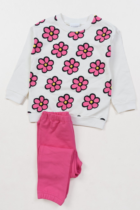 Children's set with leggings girl TRAX 48737 EKROU