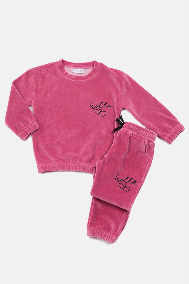 Samt-Overall-Set Mädchen TRAX 48745 FUX