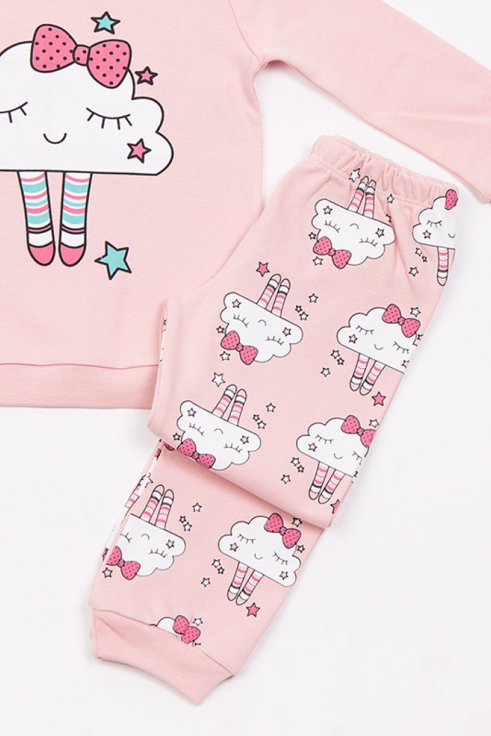 Children's Pajama Pajama check girl TRAX 48792 ROSE