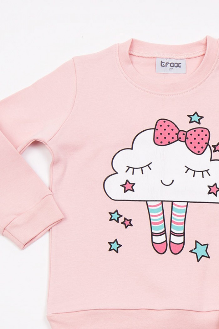 Children's Pajama Pajama check girl TRAX 48792 ROSE