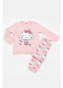 Children's Pajama Pajama check girl TRAX 48792 ROSE