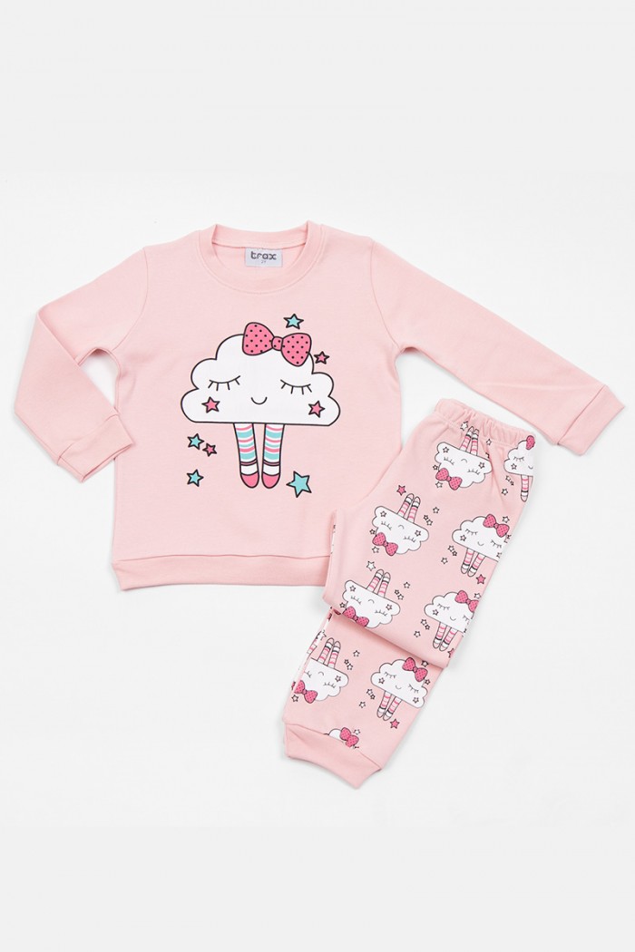 Children's Pajama Pajama check girl TRAX 48792 ROSE