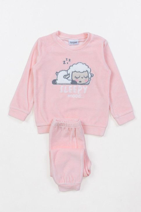 Children's Pajama velvet girl TRAX 48796 PJs 48796 ROZ