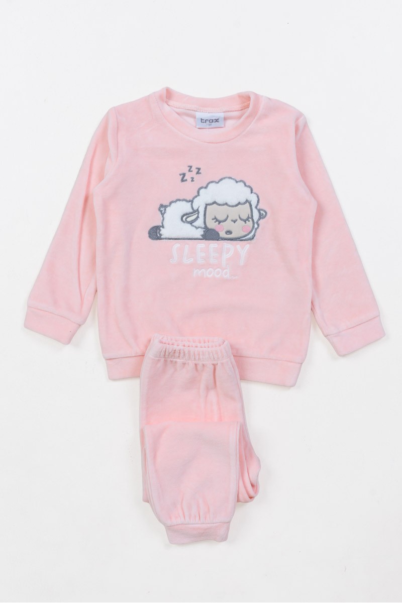 Children's Pajama velvet girl TRAX 48796 PJs 48796 ROZ Children's Pajama velvet girl TRAX 48796 PJs 48796 ROZ