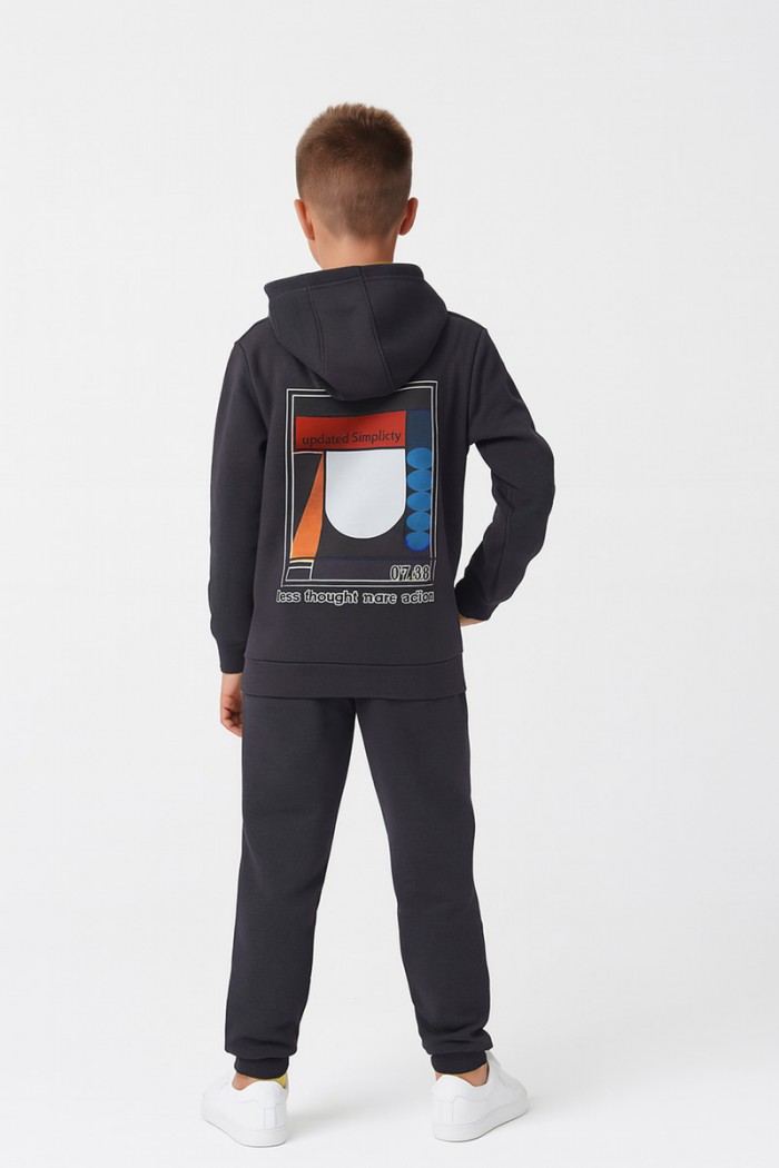 TRICOLOUR TEENAGE TRACKSUIT SET TRAX 48815 ANTHRACITE