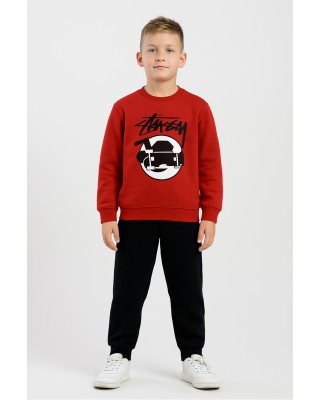 TRAX 48829 SET OF TEENAGE TRICOLOUR OVERALLS RED