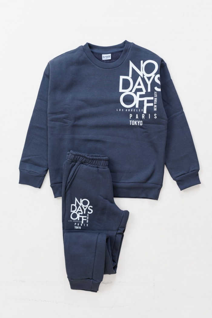 TRICOLOUR TEENAGE TRACKSUIT SET TRAX 48837 ANTHRACITE