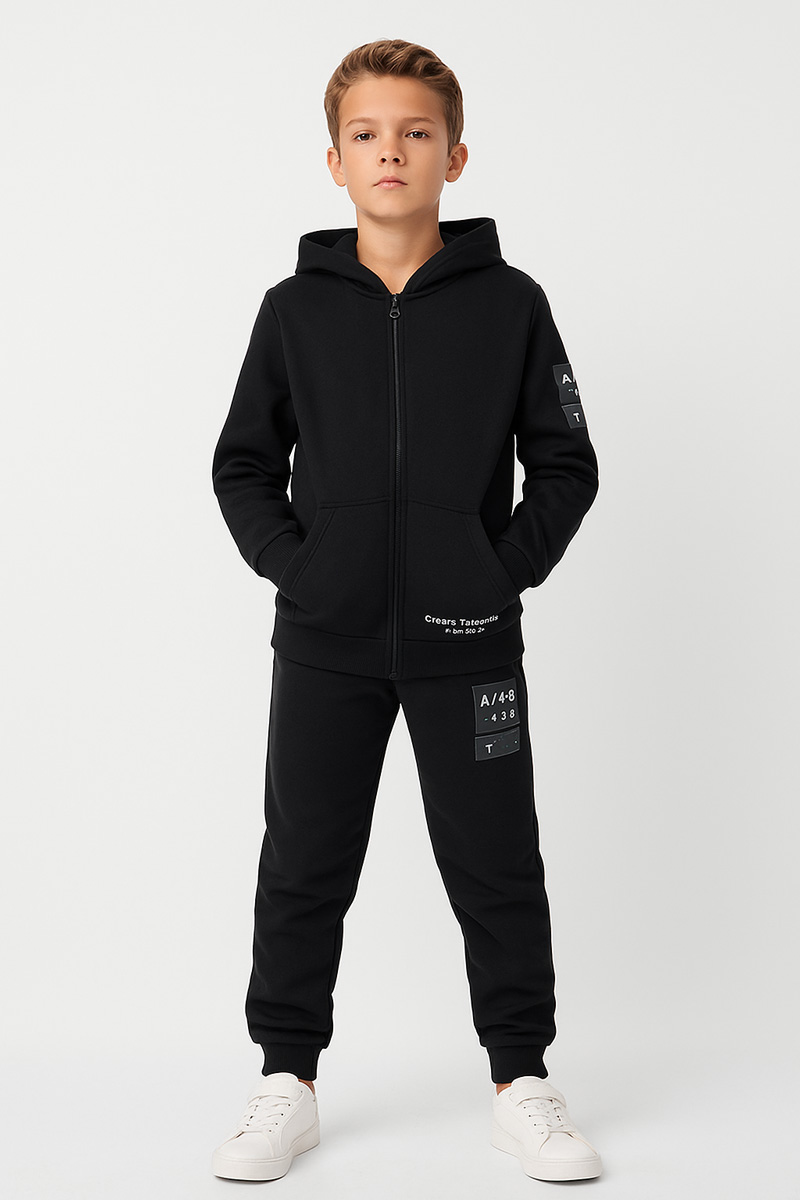 TRAININGSANZUG-SET MIT JACKE TRAX 48854 SCHWARZ