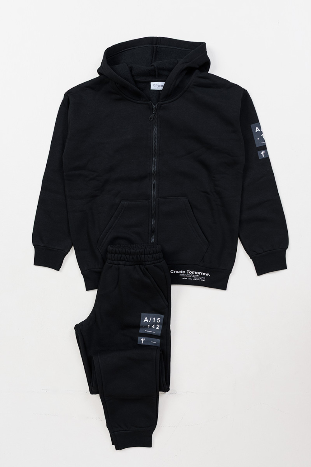 TRACKSUIT SET WITH JACKET TRAX 48854 BLACK