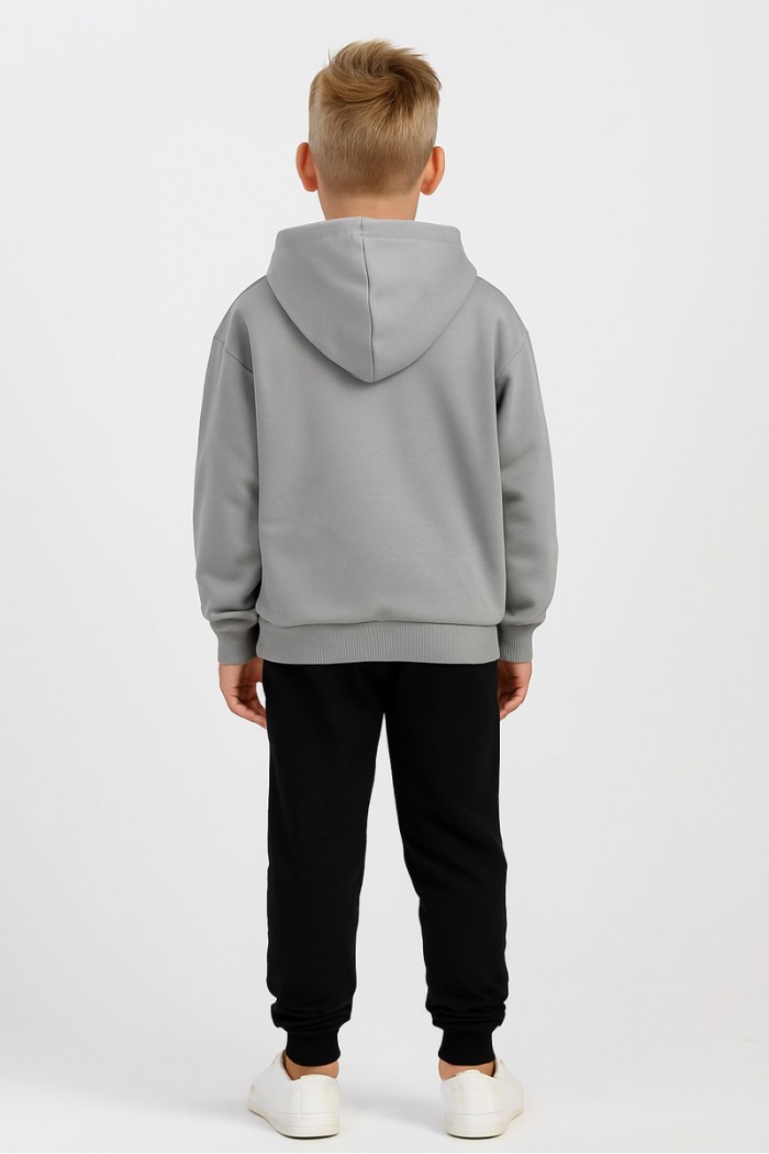 Sweatshirt with hood TRAX 48864 GREY