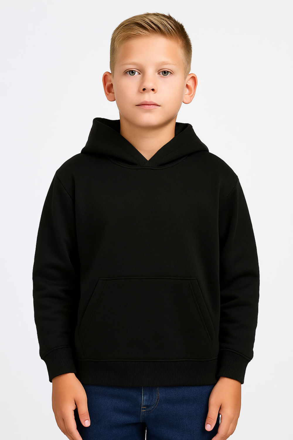 Sweatshirt with hood TRAX 48864 BLACK