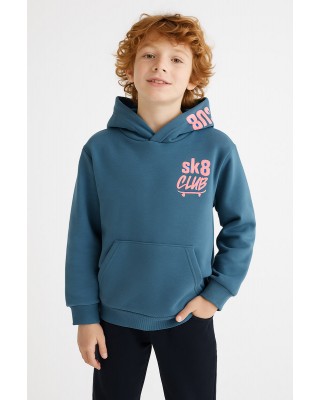 Sweatshirt with hood TRAX 48865 BLUE RAF