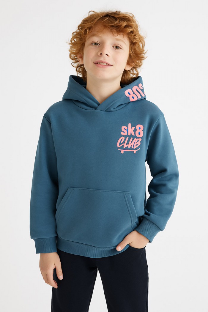 Sweatshirt with hood TRAX 48865 BLUE RAF