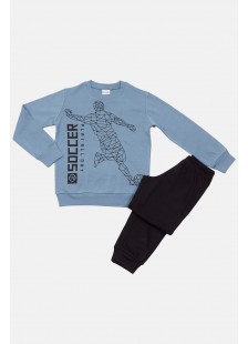 Teenager Schlafanzug Junge TRAX 48890 SOCCER INDIGO