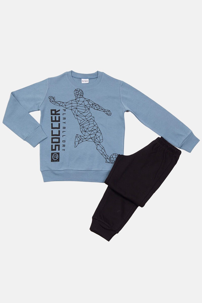 Teenager Schlafanzug Junge TRAX 48890 SOCCER INDIGO
