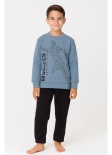 Teenager Schlafanzug Junge TRAX 48890 SOCCER INDIGO