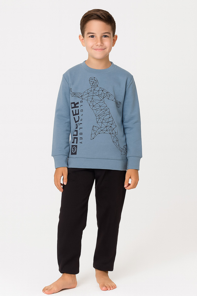 Teenager Schlafanzug Junge TRAX 48890 SOCCER INDIGO