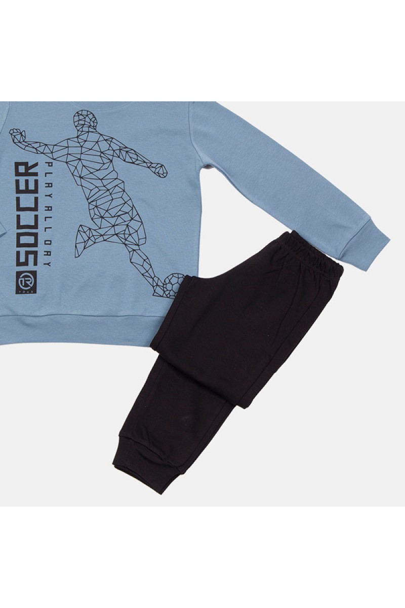 Teenager Schlafanzug Junge TRAX 48890 SOCCER INDIGO