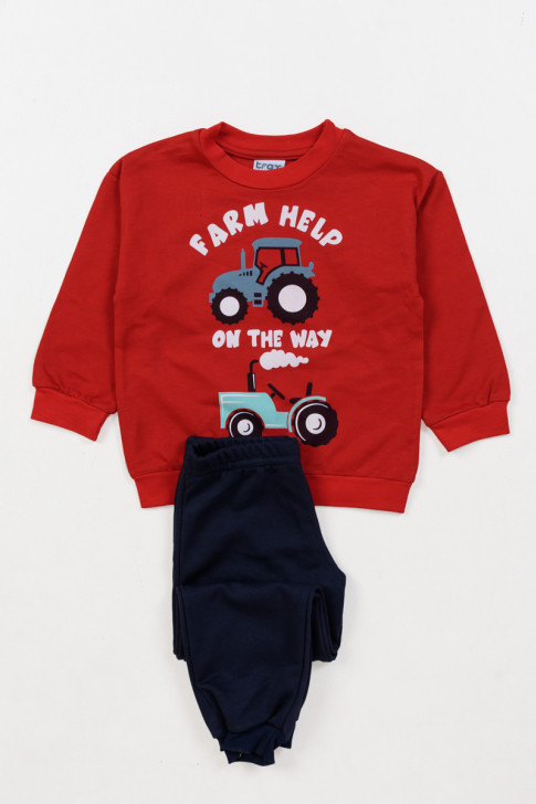 Autumn Overalls TRAX boy's set 48904 RED