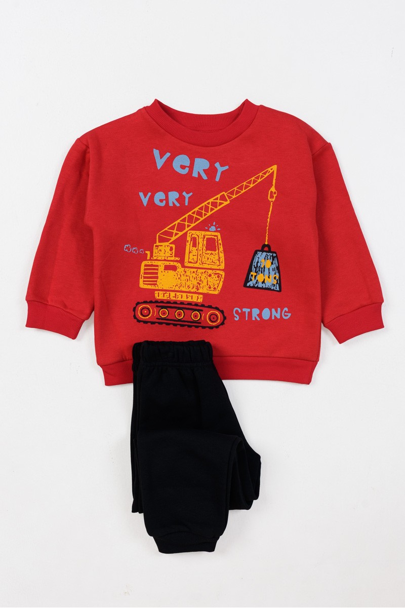 Kinder-Overall-Set TRAX boy 48908 RED Kinder-Overall-Set TRAX boy 48908 RED