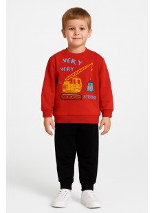 Kinder-Overall-Set TRAX boy 48908 RED Kinder-Overall-Set TRAX boy 48908 RED