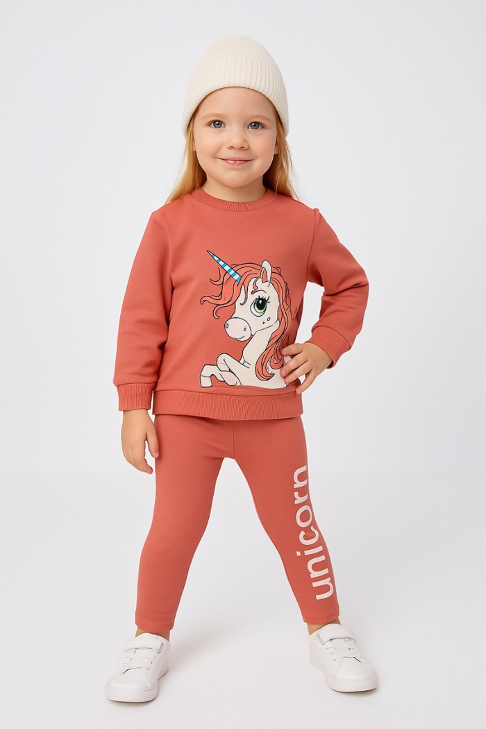 TRAX 46765 TRAX 46765 CORAL set of girls' overalls