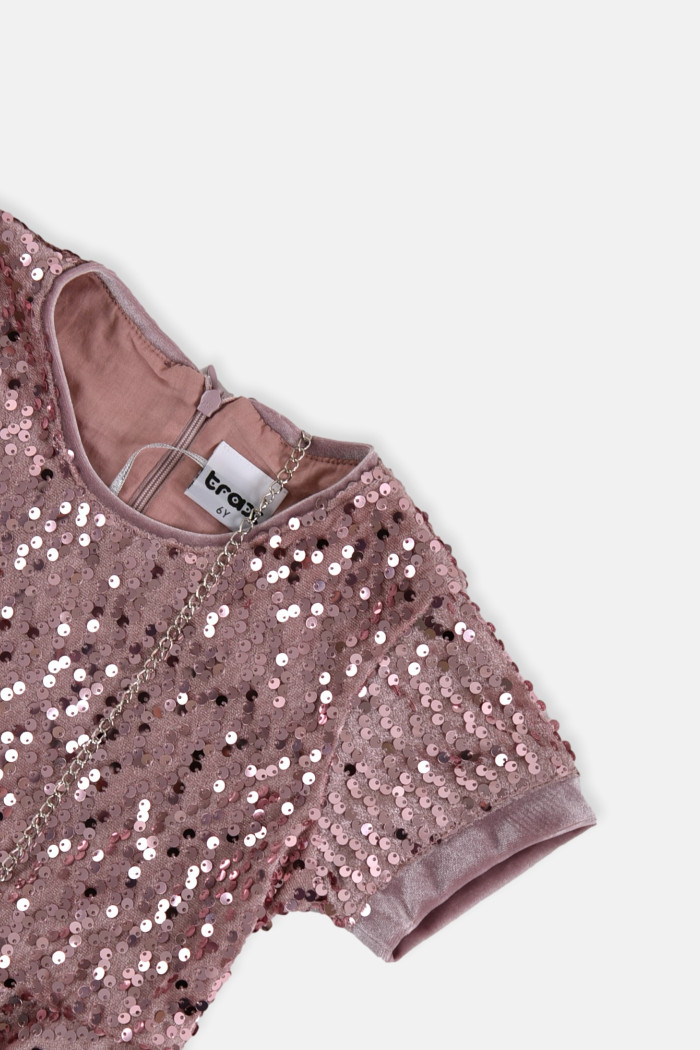 Children's dress with sequins TRAX 38700
