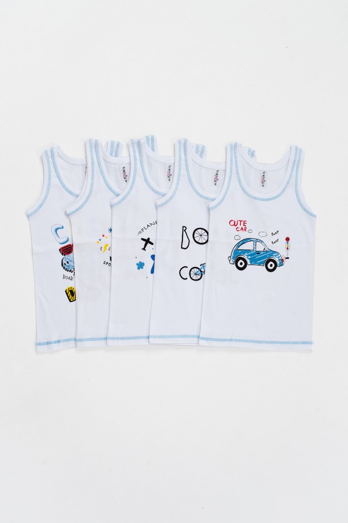 Kinder-T-Shirts Jungen TRENDY 5 Stück