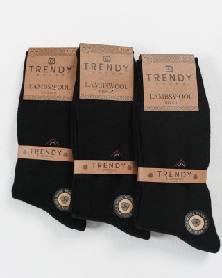 Isothermische Socken TRENDY SOCKS 3er Pack LAMBSWOOL BLACK