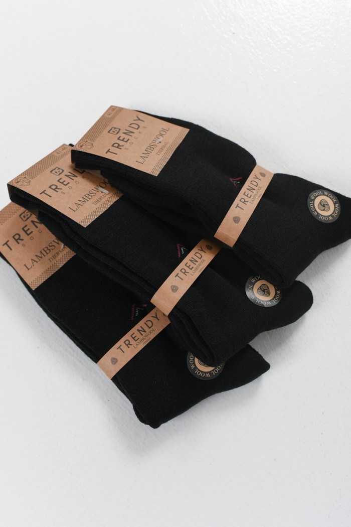 Isothermische Socken TRENDY SOCKS 3er Pack LAMBSWOOL BLACK