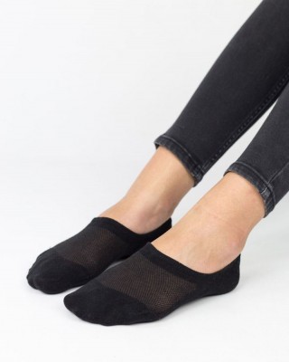 Damen Ballerina-Socken TRENDY Beige und Schwarz