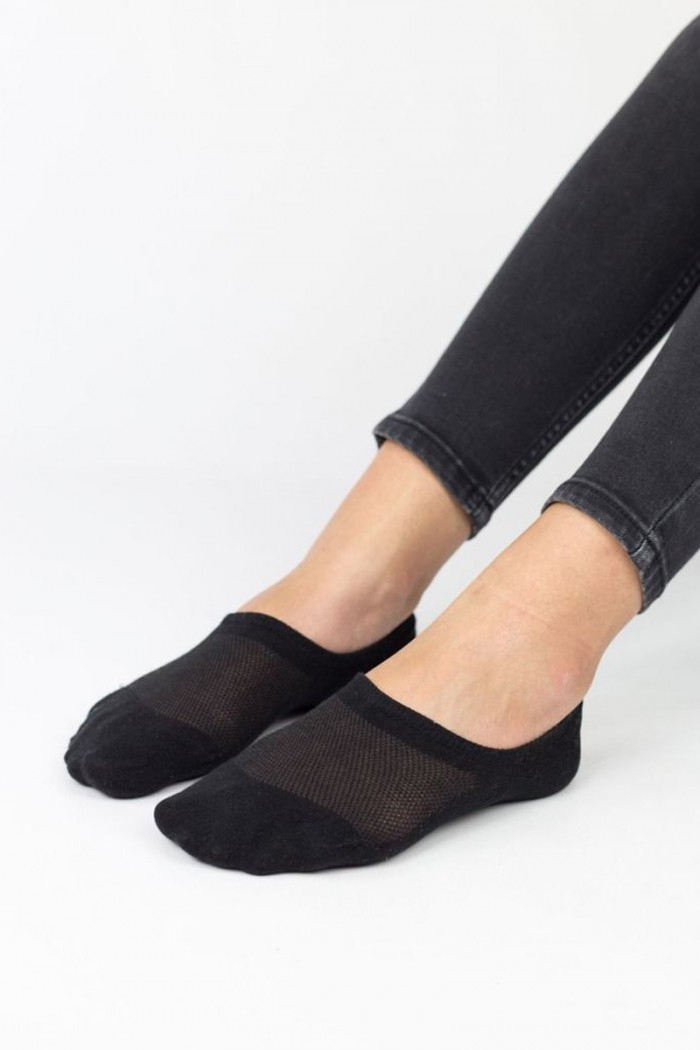 Women's ballerina socks TRENDY Beige and Black