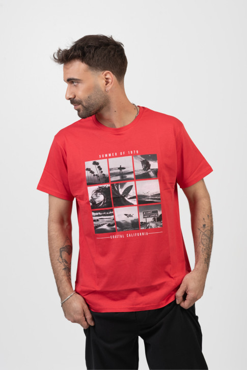 Men's T-shirt TRAX CALIFORNIA RED 45506