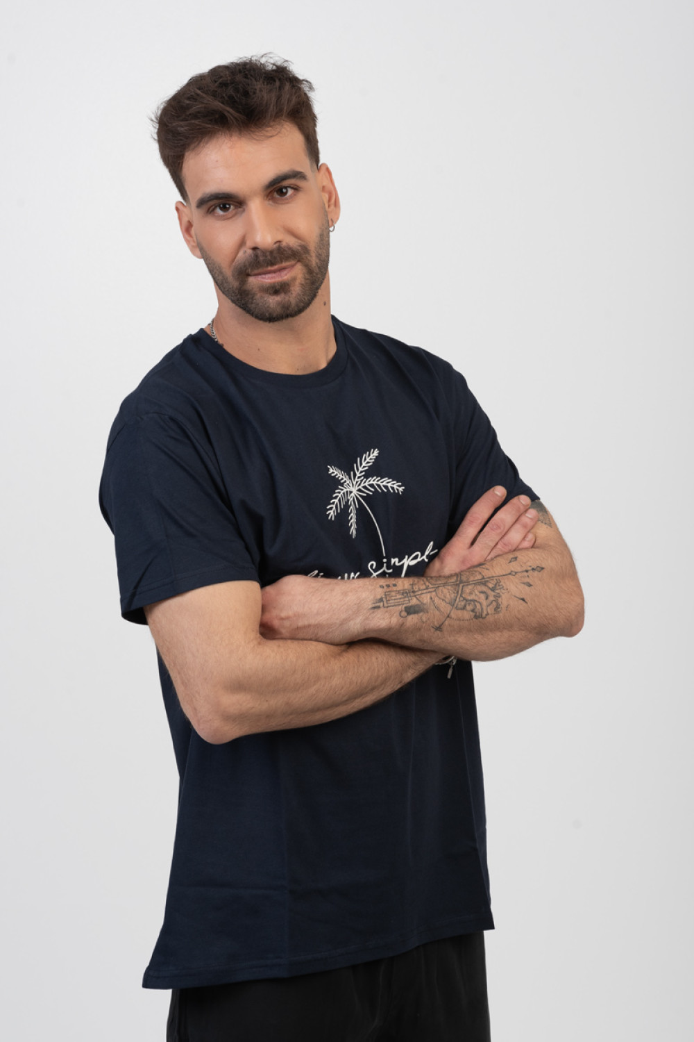 Men's T-shirt TRAX PALM TREE NAVY 45513