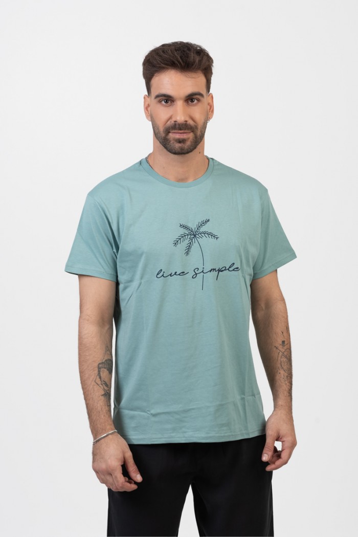 Men's T-shirt TRAX PALM TREE MENTA 47608