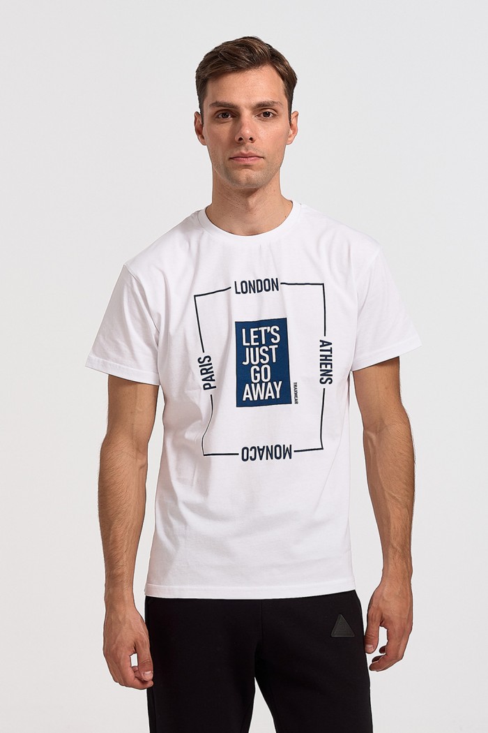 Men's T-shirt TRAX GO AWAY 43174 WHITE