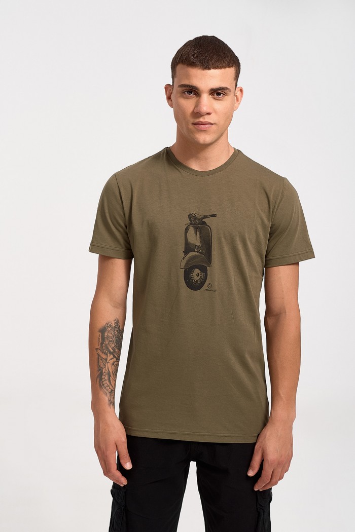 Men's T-Shirt Cotton4all VESPA HAKI