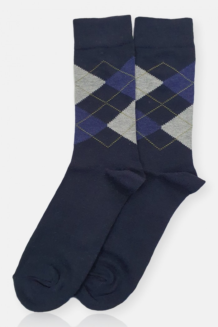 Cotton Socks Prestige Plaid 4 Pack