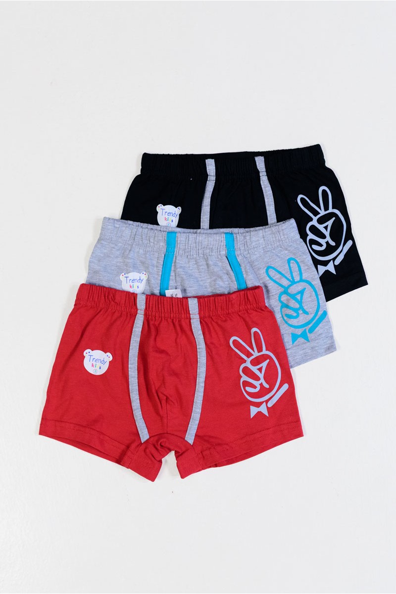 Kinderunterwäsche Boxershorts für Jungen TRENDY 3er Pack Y101